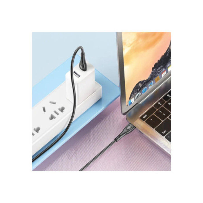 Дата кабель USB-C to USB-C 1.0m 60W Superior BX98 black BOROFONE (6941991104497)