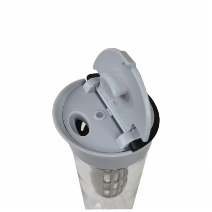 Пляшка для води Line Art Clear 800 мл сірий/чорний (20223LA-01)