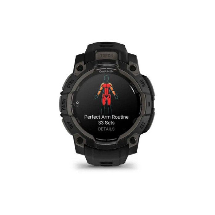 Смарт-годинник Garmin Instinct 3, 45mm, AMOLED, Black Bezel with Black Band, GPS смарт-годинник (010-02936-00)