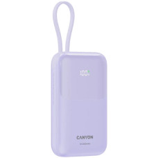 Батарея універсальна Canyon 10000mAh OnPower 101 PD/22.5W built-in cable Purple (CNS-CPB101PU)