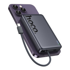 Батарея універсальна HOCO 10000 mAh Origen Dual PD/20W Magnetic with cable Type-C Metal Gray (Q44 / 714983)