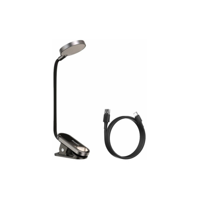 Настільна лампа Baseus Comfort Reading Mini Clip Lamp with battery Dark Gray (DGRAD-0G)