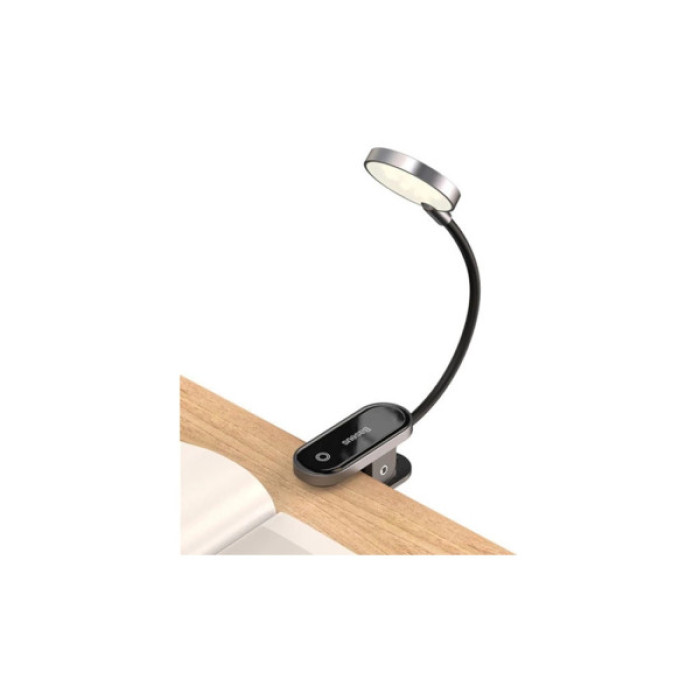 Настільна лампа Baseus Comfort Reading Mini Clip Lamp with battery Dark Gray (DGRAD-0G)