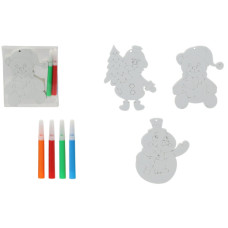 Ялинкова іграшка Chomik Комплект прикрас для розфарбовування 3шт 10см та фломас (5900779897120_2)