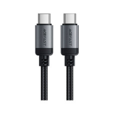 Дата кабель USB-C to USB-C 1.2m 3A aluminum alloy C20-03 Black Acefast (6974316283775)