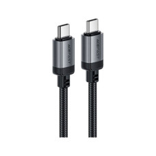 Дата кабель USB-C to USB-C 1.2m 3A aluminum alloy C20-03 Black Acefast (6974316283775)