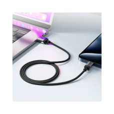 Дата кабель USB-C to USB-C 1.2m 3A aluminum alloy C20-03 Black Acefast (6974316283775)