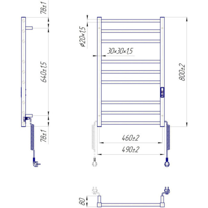 Сушарка для рушників MARIO 2.2.1608.03.BM