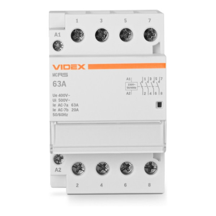 Контактор Videx 4п 63А 4НВ VF-RS-MC4O-63 RESIST