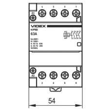 Контактор Videx 4п 63А 4НВ VF-RS-MC4O-63 RESIST