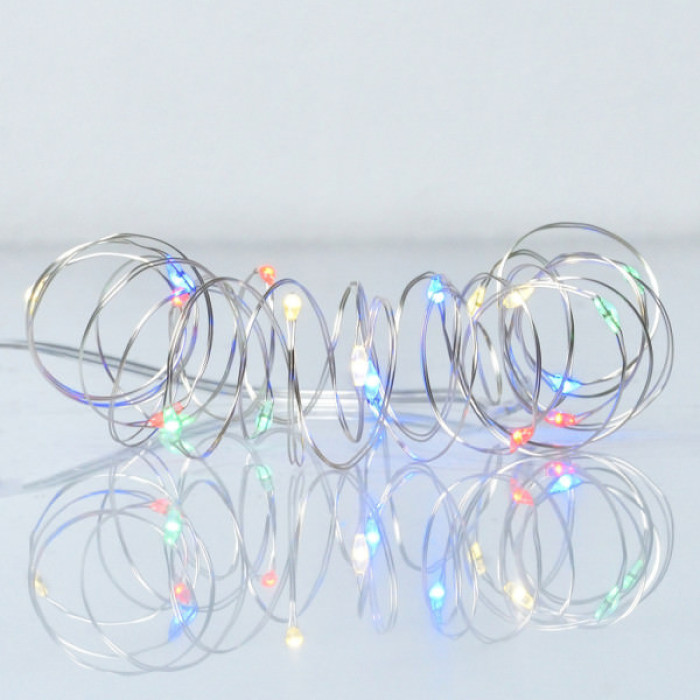 Гірлянда YES! Fun Нитка на мідному дроті 20 LED Різнокольорова 2 м Статична на Батарейках (975022)