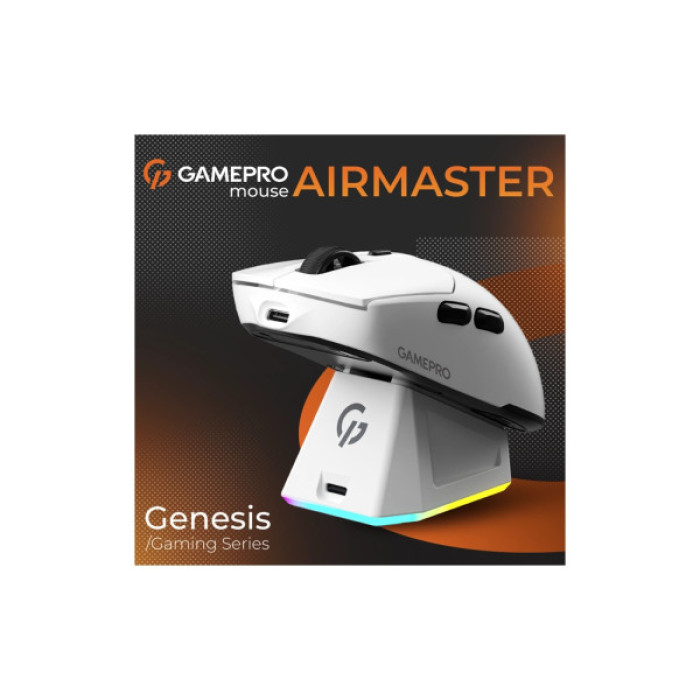 Мишка GamePro Genesis Airmaster Wireless/Bluetooth/USB White (GM167W)