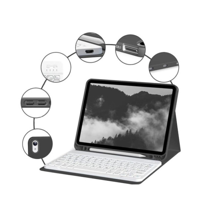 Чохол до планшета BeCover with keyboard Apple iPad Mini 6 2021 Black (712986)