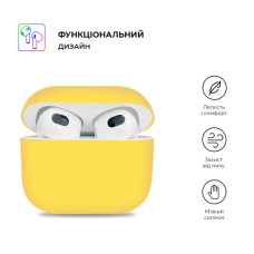 Чохол для навушників Armorstandart Ultrathin Silicone Case для Apple AirPods 3 Mellow Yellow (ARM60300)