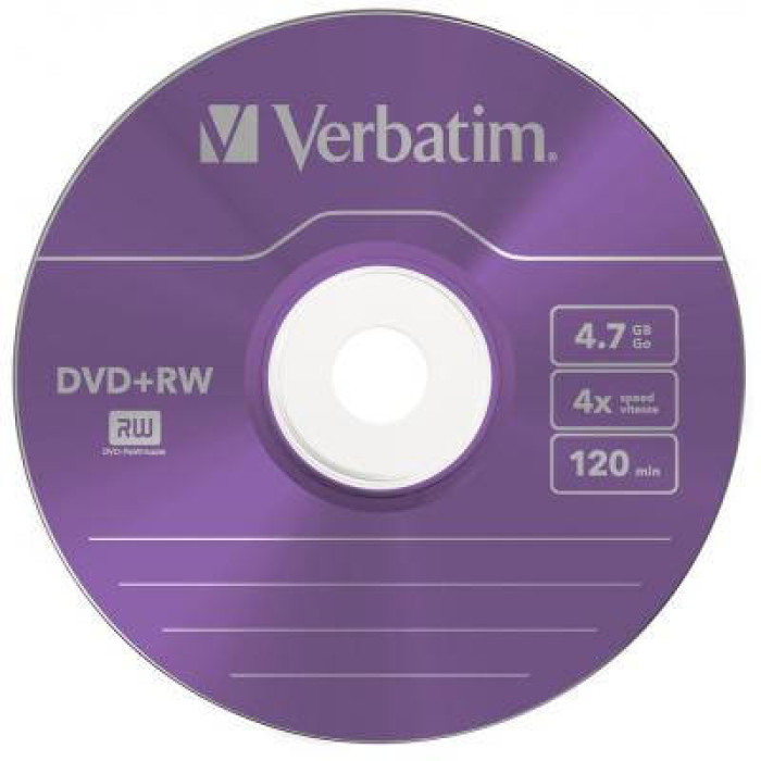 Диск DVD Verbatim 4.7Gb 4x SlimCase 5шт Color (43297)
