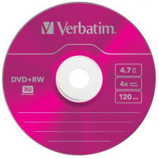 Диск DVD Verbatim 4.7Gb 4x SlimCase 5шт Color (43297)