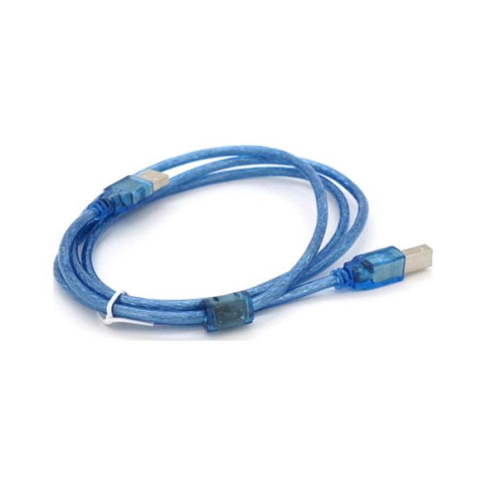 Кабель для принтера USB 2.0 AM/BM 1.5m 2x ferrite transparent Voltronic (YT-AM/BM-1.5T)