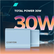 Зарядний пристрій Canyon 30CL OnCharge USB-C PD30W Purple (CNE-CHA30CLPU)