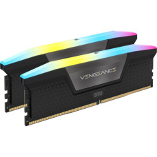 Модуль пам'яті для комп'ютера DDR5 96GB (2x48GB) 6400 MHz Vengeance RGB Black Corsair (CMH96GX5M2B6400C32)