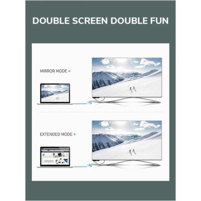 Кабель мультимедійний mini DisplayPort to HDMI 1.8m Cabletime (CA914586)