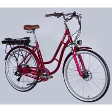 Електровелосипед Dorozhnik 28" eCORAL DD FR рама-19" 48B 17.5А*г 500Вт 2026 рубіновий (ELB-D-28-121)