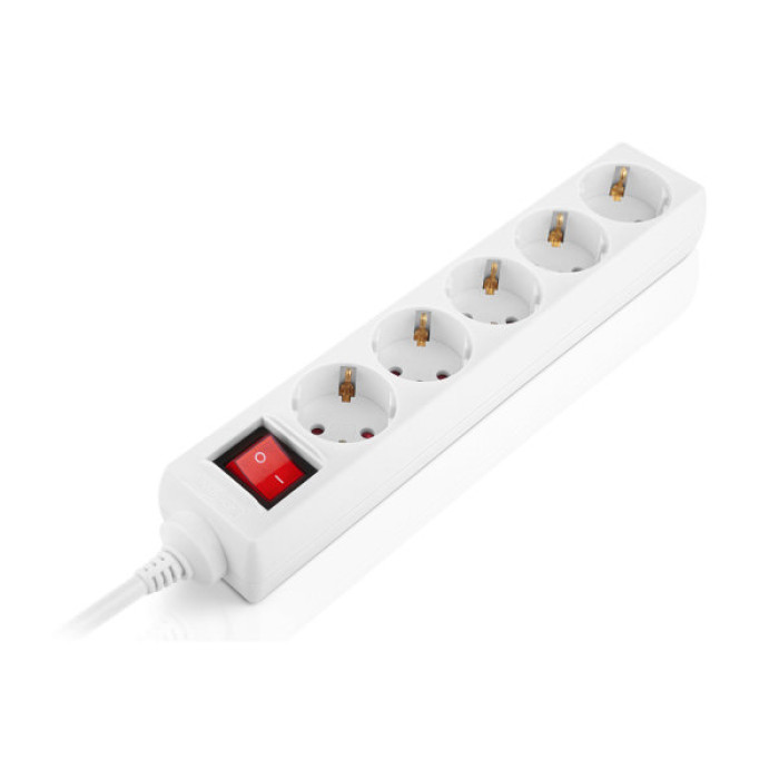 Мережевий фільтр живлення REAL-EL RS-Protect M 1.8m, white (EL122300025)