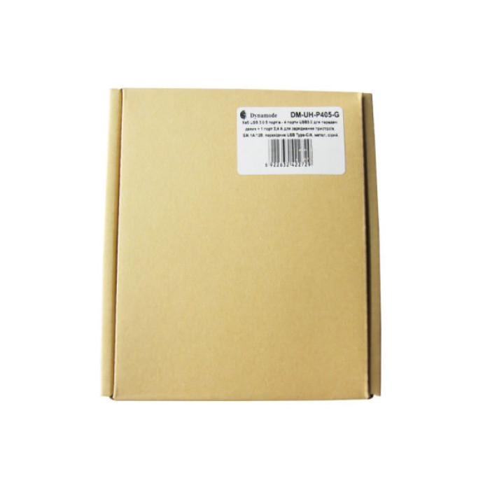 Концентратор Dynamode 5 ports USB3.0 to 4*USB3.0+2.4А Power Adapter 2.5A/12V (DM-UH-P405-G)