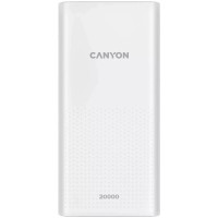 Батарея універсальна Canyon 20000mAh, Input 5V/2A, Output 5V/2.1A(Max), White (CNE-CPB2001W)