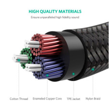 Кабель мультимедійний 3.5mm M to 3.5mm M 1.0m AV112 blue Ugreen (10685)