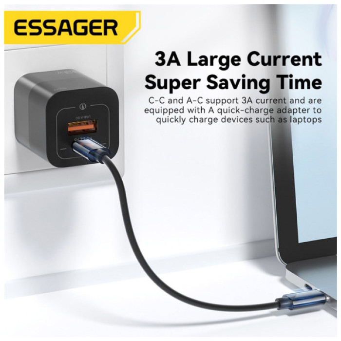Дата кабель USB charging cable set Treasure box 0.28m Essager (ECJHZ-JH01-P)
