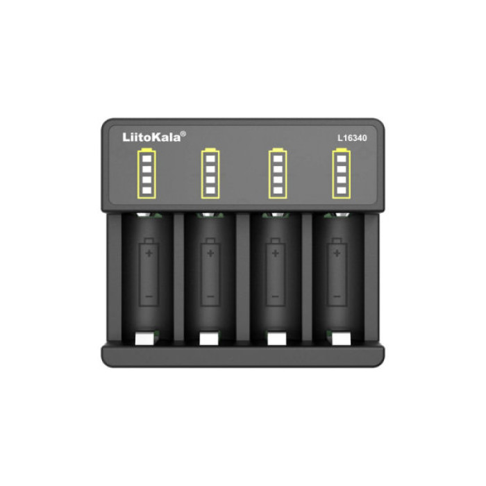 Зарядний пристрій для акумуляторів Liitokala 4 Slots, Li-ion, 16340, CR123A (Lii-L16340)
