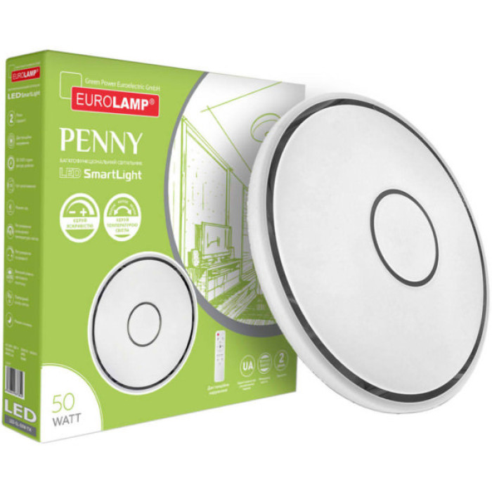 Світильник Eurolamp Penny T19 50W 3000K-6500K (LED-SL-50W-T19)