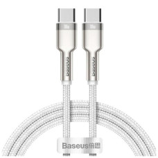 Дата кабель USB-C to USB-C 1.0m 100W metal white Baseus (CATJK-C02)