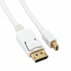 Кабель мультимедійний miniDisplayPort M to DisplayPort M 2.0m white Extradigital (KBD1668)