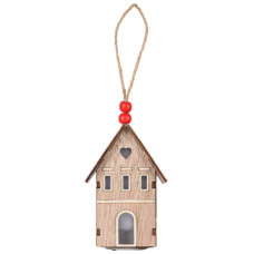 Прикраса декоративна YES! Fun Будиночок 10 см Дерево LED (975067)