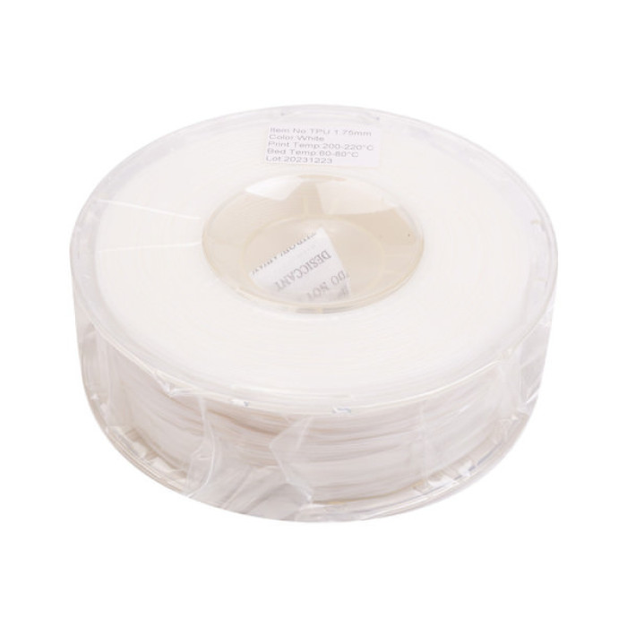 Пластик для 3D-принтера PowerPlant TPU, 1.75 мм, 1kg, white (PT813001)