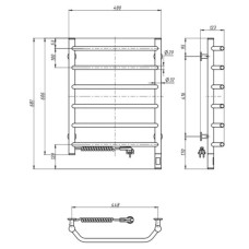 Сушарка для рушників Navin Блюз, 600х480х123мм (12-006133-4860)