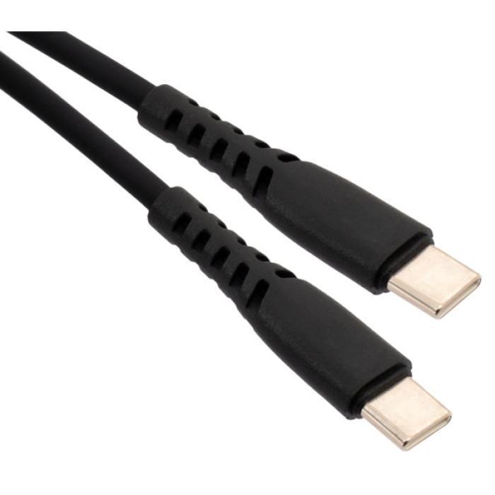 Дата кабель USB-C to USB-C 1.2m 100W Chip Silicon Black Vinga (VCDCCC21012SB)