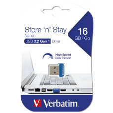 USB флеш накопичувач Verbatim 16GB Store 'n' Stay NANO Blue USB 3.0 (98709)