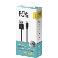 Дата кабель USB 2.0 AM to USB-C 0.2m black Piko (1283126493843)