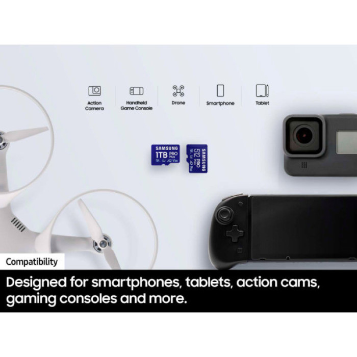 Карта пам'яті Samsung 256GB microSDXC class 10 UHS-I U3 V30 Pro Plus (MB-MD256SB/WW)