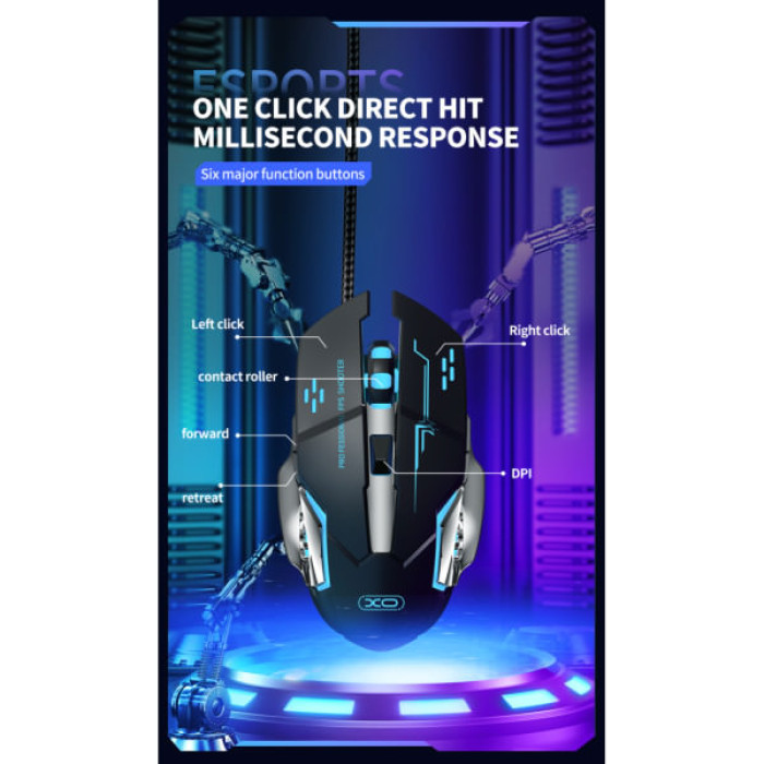 Мишка XO M10 Wireless Black/Silver (M10 Black+Silver)