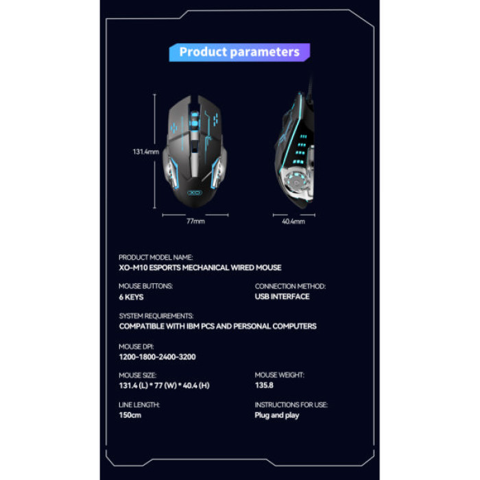 Мишка XO M10 Wireless Black/Silver (M10 Black+Silver)