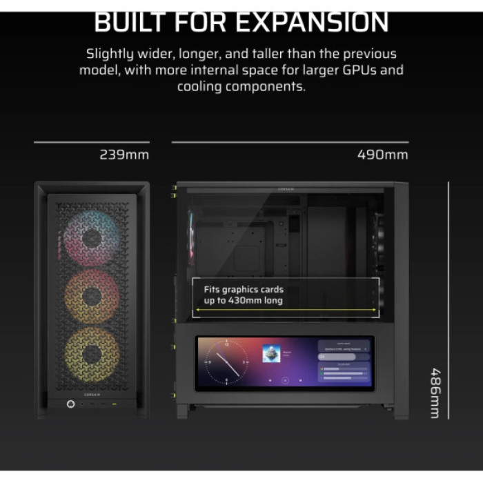 Корпус для ПК Corsair FRAME 4000D LCD RS Performance (CC-9011326-WW)