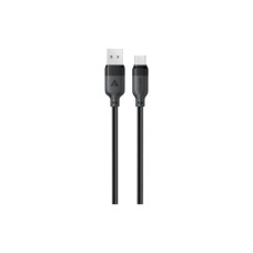 Дата кабель USB 2.0 AM to USB-C 1.2m 3A TPE black Acefast (6974316283812)