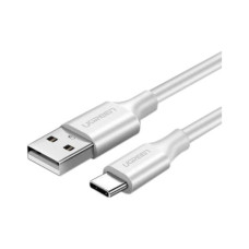 Дата кабель USB 2.0 AM to USB-C 0.5m 3.0A (18W) Nickel Plating US287 White Ugreen (60120)