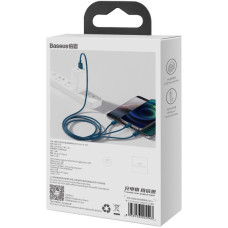 Дата кабель USB 2.0 AM to Lightning + Micro 5P + Type-C 1.5m 3.5A blue Baseus (CAMLTYS-03)
