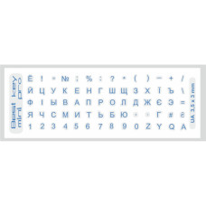 Наклейка на клавіатуру BestKey mini Pro 3,5х3мм, прозора основа, 70, синій (BKmPRO/BluTr/052)