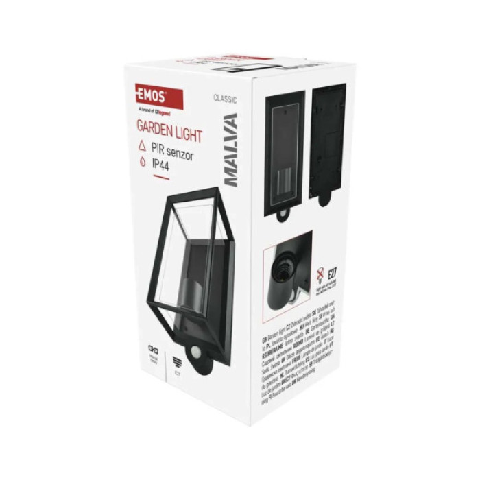 Світильник EMOS E27 IP44 15W з датчиком руху (ZGH040P)