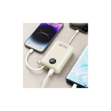 Батарея універсальна Dudao 20000mAh K14+ 22.5W, PD, QC, USB-A, USB-C(In/Out), with built-in USB-C/Lightning cables, White (6977196680023)